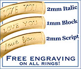 Custom Engraving by David Virtue Jewelry